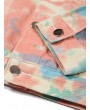 Faux Pocket Decoration Print Casual Jacket - Multi 3xl