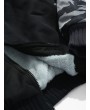 Fluffy Inside Camo Patchwork Jacket - Smokey Gray S
