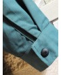 Pocket Design Zip Up Casual Jacket - Silk Blue Xl