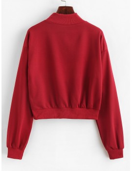 O-ring Zip Color Block Sweatshirt - Multi-a S