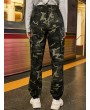 Chain Flap Pockets Camouflage Jogger Pants - Acu Camouflage S