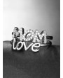 2Pcs Love Mom Letter Ring Set - Silver 6