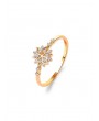 Copper Rhinestone Snowflake Ring - Gold Us 10