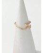 Brief Snake Shape Open Ring - Gold