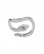 Metal Snake Cuff Ring - Silver