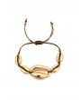 Adjustable Metallic Shell Bracelet - Gold
