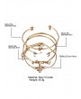 Vintage Rhinestone Arrow LOVE Alloy Bracelet Set - Gold