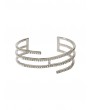 Simple Rhinestone Hollowed Bracelet - Silver