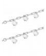 Pearl Decorate Link Chain Bracelet - Silver