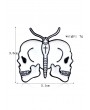 Butterfly Skull Brooch - White