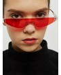 Metal One-piece Triangle Sunglasses - Lava Red