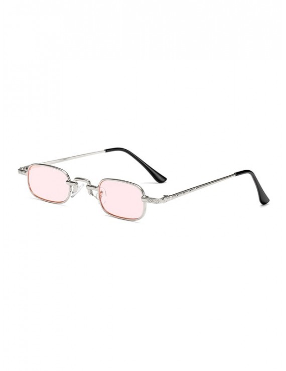 Small Rectangle Anti UV Sunglasses - Pig Pink