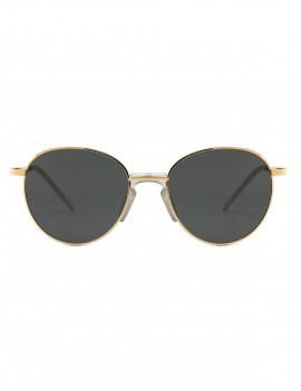 Vintage Metal Round Sunglasses - Black
