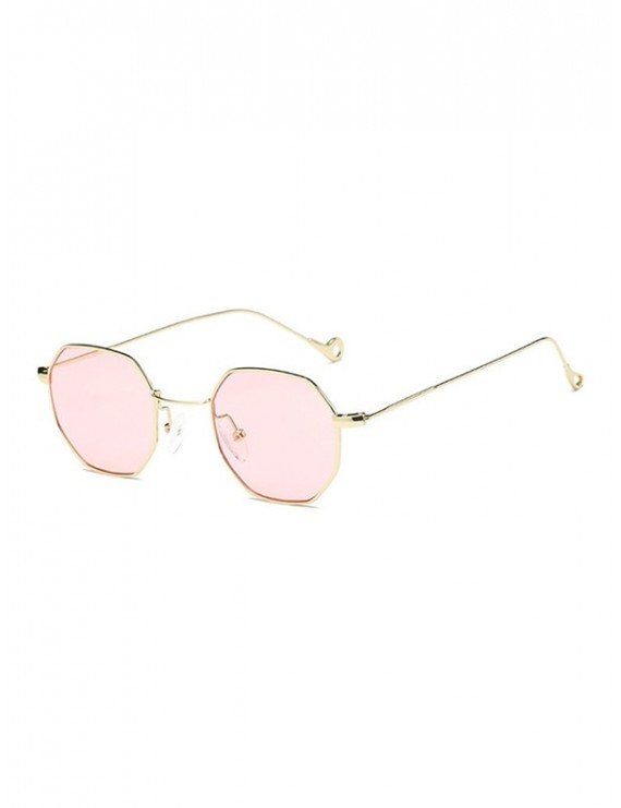 Octagonal Retro Small Sunglasses - Pink