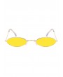 Small Retro Oval Polarized Sunglasses - Goldenrod