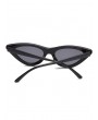 Anti Fatigue Flat Lens Catty Sunglasses - Black