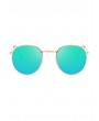 Retro Anti UV Round Sunglasses - Medium Turquoise