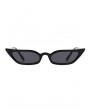 Animal Print Stylish Narrow Lens Sunglasses - Black