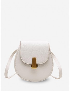 Solid Shell Shape Shoulder Bag - White