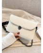 Winter Cashmere Small Shoulder Bag - Beige