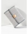Jointed Glitter Mini Square Student Card Bag - Blue Gray