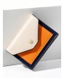 Color-blocking PU Card Wallet - Warm White