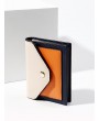 Color-blocking PU Card Wallet - Warm White