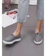 Casual Canvas Loafer Shoes - Gray Eu 43