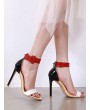 Buckle Strap Basic High Heel Sandals - Chestnut Red Eu 36