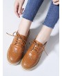 Low Top PU Leather Espadrilles Wingtip Shoes - Light Brown Eu 39