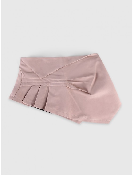 Ruffle Design Wide Waist Belt - Pig Pink
