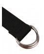 Double Ring Decoration Knitted Waist Belt - Black