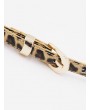Leopard Thin Pin Buckle Dress Belt - Leopard
