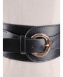 Pin Buckle Elastic Wide Belt - Black