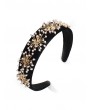 Artificial Pearl Hairband - Black