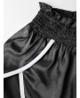 Contrast Trim Cami And Shorts Set - Black S