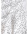 Polka Dot Plunging Ruffle Skirt Set - White S