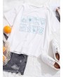  Floral Plant Fruit Graphic Basic Tee - White S