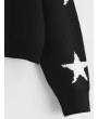  Star Drop Shoulder Jumper Sweater - Black S