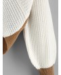 Colorblock Plunging Neck Twist Sweater - Multi-a M