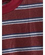 Drop Shoulder Stripes Fleece Sweatshirt - Multi-a