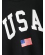 USA Flag Graphic Sweatshirt - Black Xl