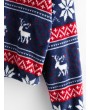  Christmas Elk Snowflake Half Zip Sweatshirt - Lapis Blue M
