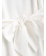  Ruffles Belted Cami Mini Dress - White S