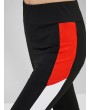  Color-blocking High Waisted Stretchy Gym Leggings - Black Xl
