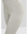 Scrunch Butt Textured Solid Sports Leggings - Gray S