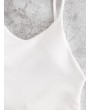  Ribbed Backless Cami Swimsuit - White M