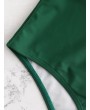  Tie Shoulder Backless Swimsuit - Medium Sea Green S