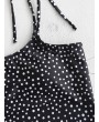  Polka Dot Cami Swimsuit With Hairband - Black S