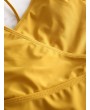  Lace-up Crisscross Surplice Swimsuit - Bright Yellow 2xl